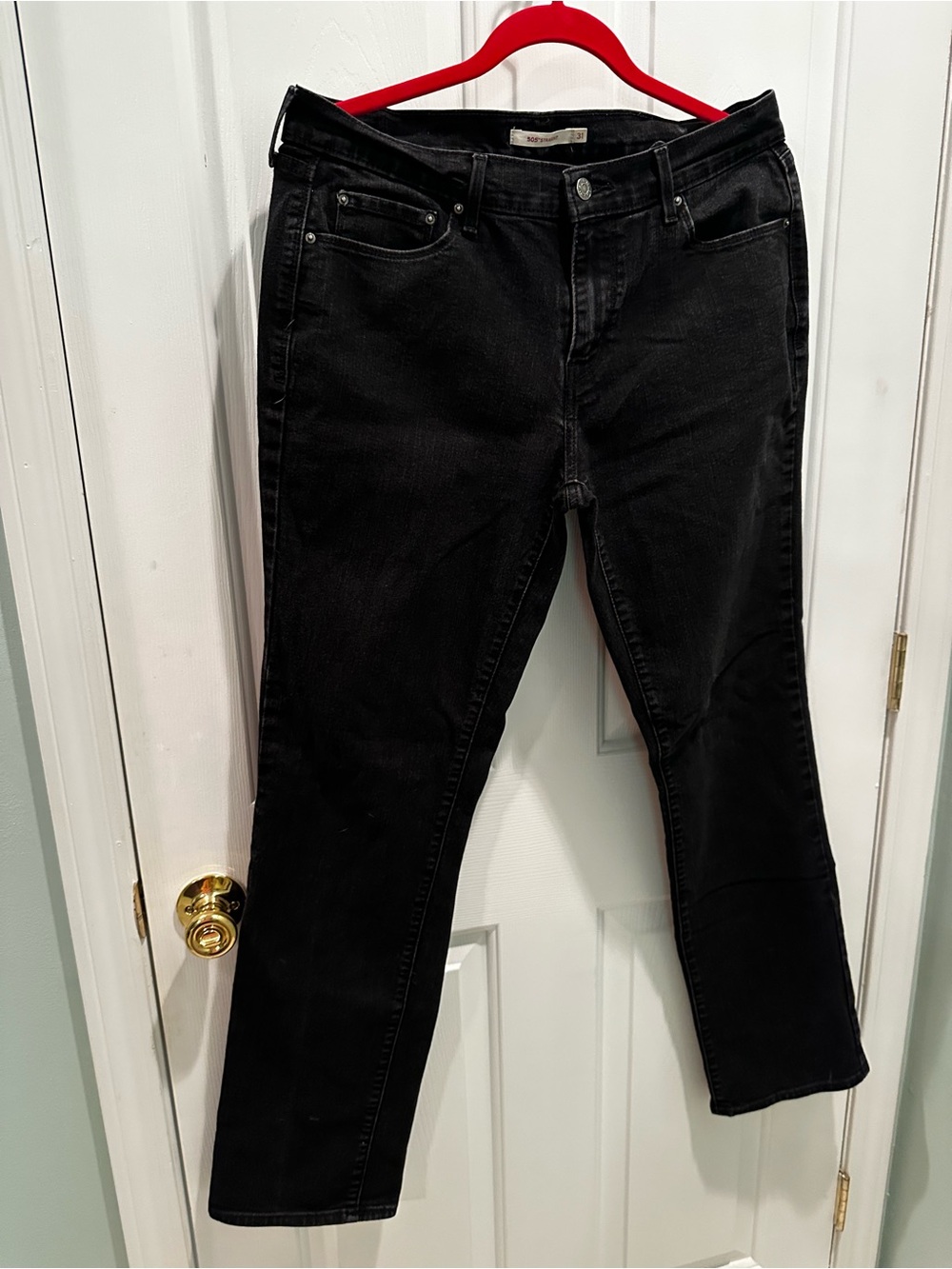 Levi's Black 505 Straight-Leg Women's Jeans